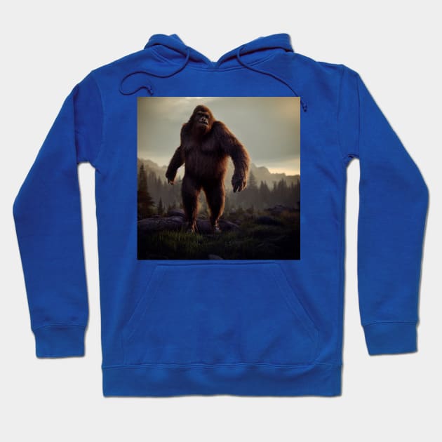 Sasquatch in Nature Hoodie by Grassroots Green